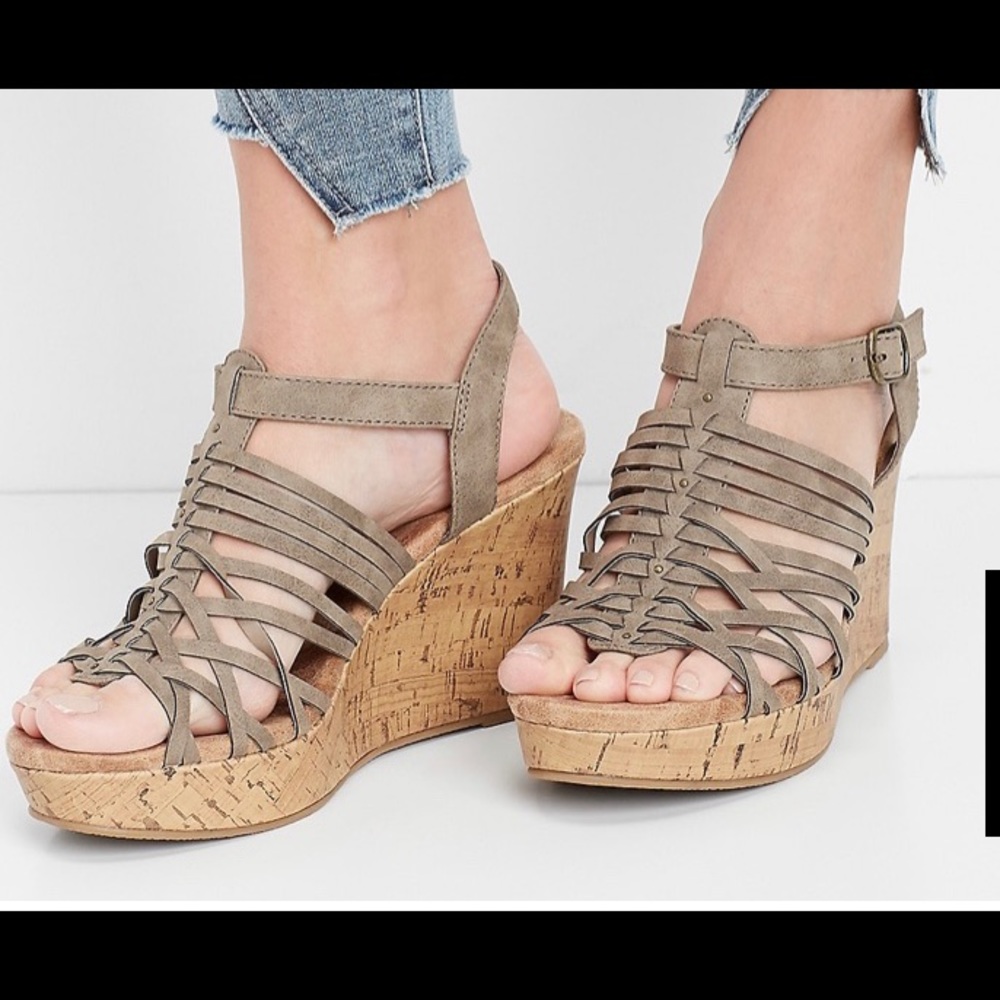 Maurices Hadley Strappy Wedge Shoes
